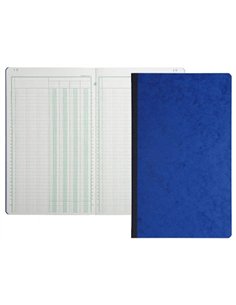 Registre piqûre exacompta colonnes 195x320mm 31 lignes 4 colonnes/page 80 pages.