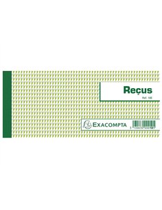 Carnet à souche exacompta reçus 13x9cm 50 feuillets 95g papier chèque amagnétique. 2