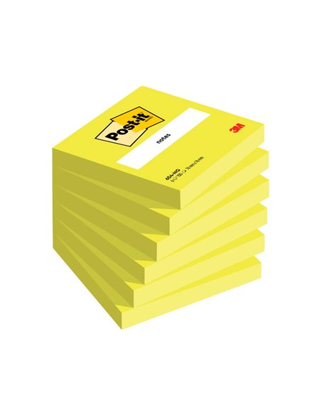 Bloc-notes post-it couleurs néon 76x76mm 100f repositionnables coloris vert fluo.