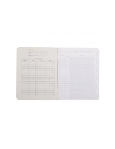 Cahier de texte calligraphe piqure couverture carte 17x22cm 120 pages 70g seyes.