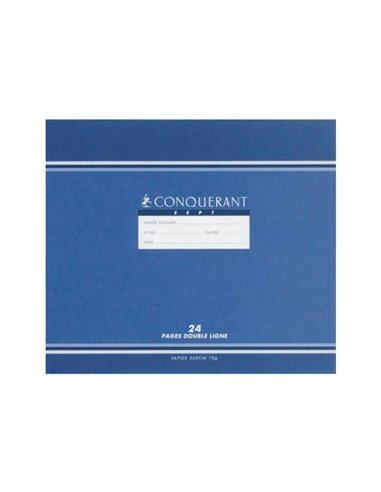 Cahier maternelle calligraphe pique a l'italienne 17x14,7cm 24p double ligne 3mm 70g coloris rose.