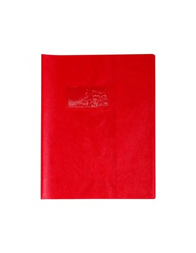 Protege-cahier clairefontaine 17x22cm plastique 22/100e opaque coloris rouge.