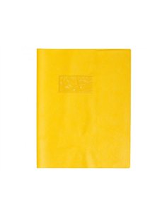 Protege-cahier clairefontaine 17x22cm plastique 22/100e opaque coloris jaune.
