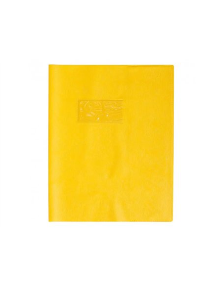 Protege-cahier clairefontaine 17x22cm plastique 22/100e opaque coloris jaune.