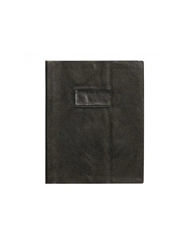 Protege-cahier clairefontaine 17x22cm plastique 22/100e opaque coloris noir.