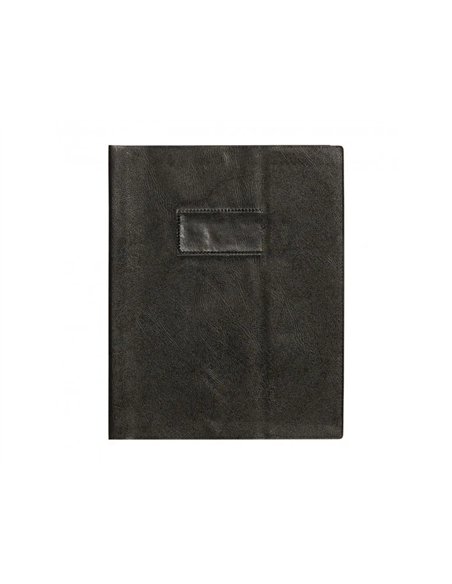 Protege-cahier clairefontaine 17x22cm plastique 22/100e opaque coloris noir.