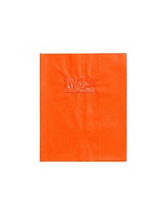 Protege-cahier clairefontaine 17x22cm plastique 22/100e opaque coloris orange.