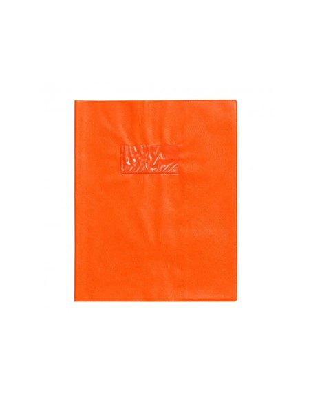 Protege-cahier clairefontaine 17x22cm plastique 22/100e opaque coloris orange.