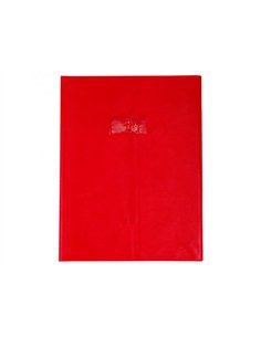 Protege-cahier clairefontaine 24x32cm plastique 22/100e opaque coloris rouge.