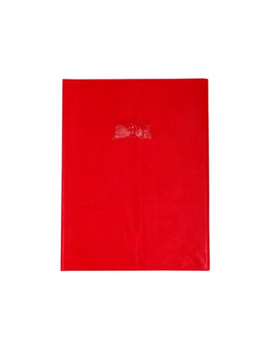 Protege-cahier clairefontaine 24x32cm plastique 22/100e opaque coloris rouge.