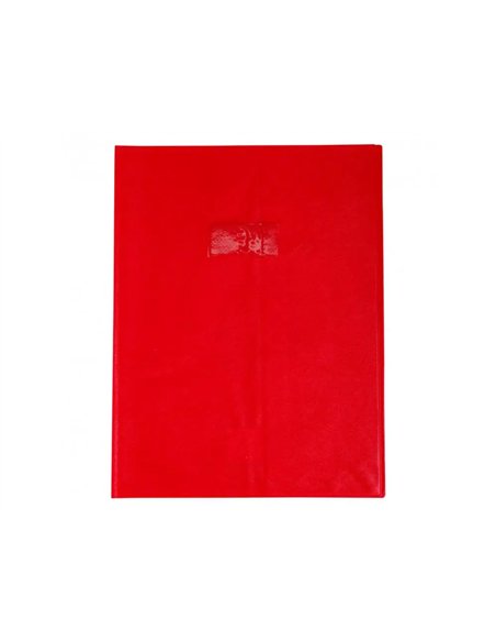 Protege-cahier clairefontaine 24x32cm plastique 22/100e opaque coloris rouge.