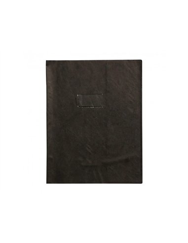 Protege-cahier clairefontaine 24x32cm plastique 22/100e opaque coloris noir.