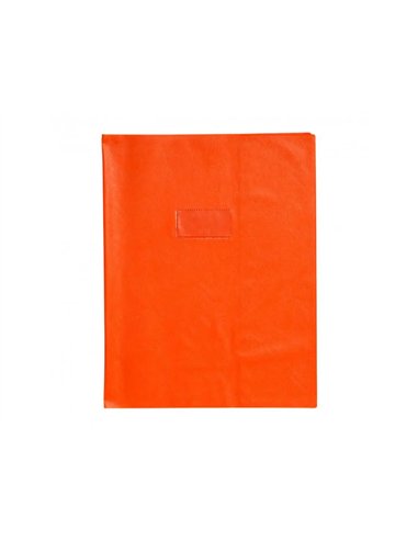 Protege-cahier clairefontaine 24x32cm plastique 22/100e opaque coloris orange.