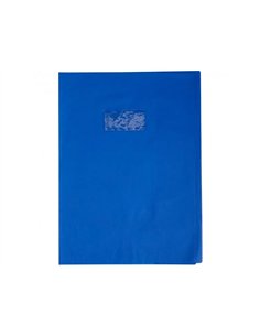 Protege-cahier clairefontaine 24x32cm plastique 22/100e opaque coloris bleu.