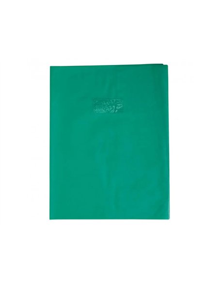 Protege-cahier clairefontaine 24x32cm plastique 22/100e opaque coloris vert.