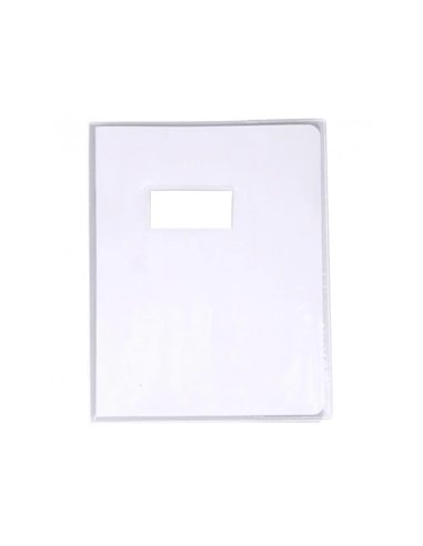 Protege-cahier clairefontaine 17x22cm plastique 12/100e transparent.