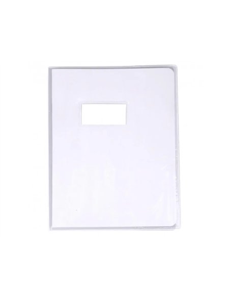 Protege-cahier clairefontaine 17x22cm plastique 12/100e transparent.