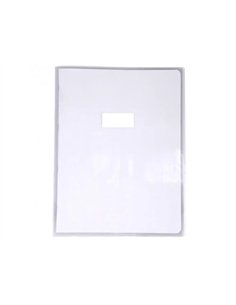 Protege-cahier clairefontaine 24x32cm plastique 22/100e cristal incolore.