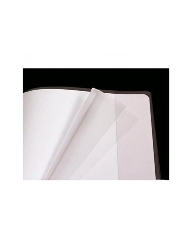 Protege-cahier clairefontaine 24x32cm plastique 22/100e 2 rabats cristal incolore.