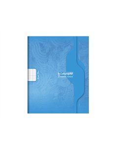 Cahier piqure clairefontaine 7000 couverture souple pp 17x22cm 96p seyes 70g coloris bleu.