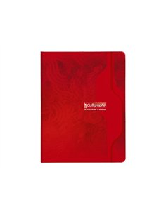 Cahier piqure clairefontaine 7000 couverture souple pp 17x22cm 96p seyes 70g coloris rouge.
