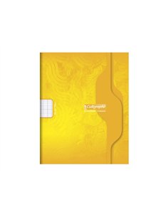 Cahier piqure clairefontaine 7000 couverture souple pp 21x29,7cm 96p seyes 70g coloris jaune.