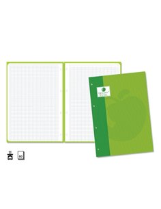 Recharge Golden Extra 80 feuilles 90 g/m², quadrillage 4x4, format A4, 4 trous et bande verte