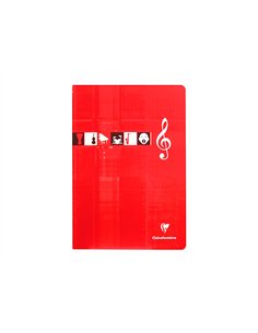 Cahier musique chant piqué clairefontaine papier vélin velouté couverture pelliculée a4 21x29,7cm 48 pages 90g 24 séyès. 2