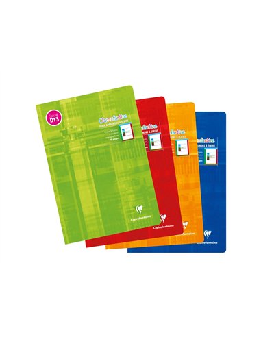 Cahier clairefontaine ecriture pique special dys 210x297mm 48p reglure cadre et lignes 4 couleurs et.