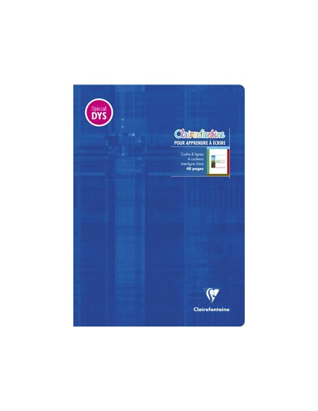 Cahier clairefontaine ecriture pique special dys 210x297mm 48p reglure cadre et lignes 4 couleurs et.