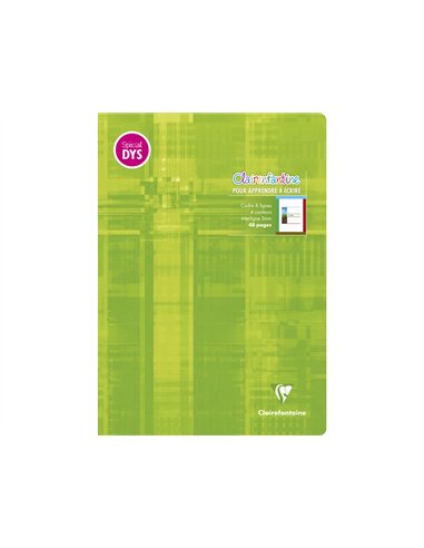 Cahier clairefontaine ecriture pique special dys 210x297mm 48p reglure cadre et lignes 4 couleurs et.