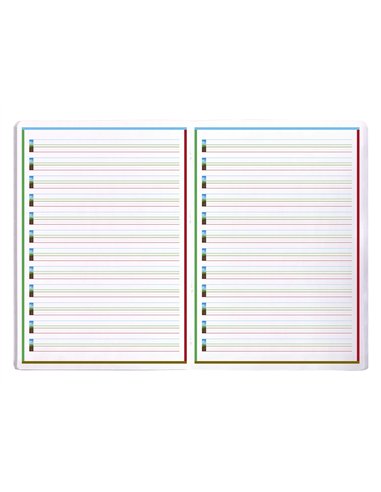 Cahier clairefontaine ecriture pique special dys 210x297mm 48p reglure cadre et lignes 4 couleurs et.