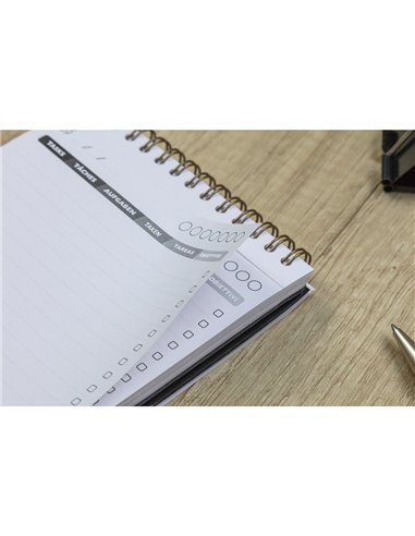 Bloc clairefontaine my task manager age bag reliure integrale 120x200mm 250p detachables reglure.