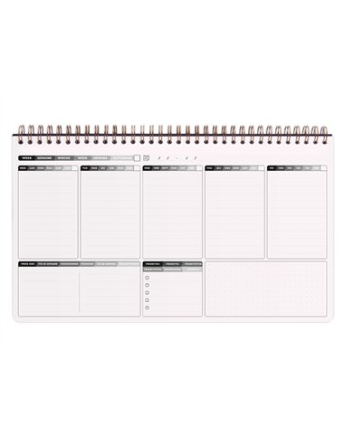 Cahier clairefontaine my weekly planner age bag reliure integrale 297x170mm 120p detachables reglure.
