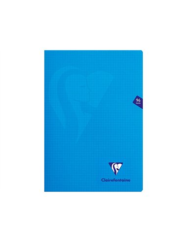 Cahier pique clairefontaine mimesys couverture polypropylene a4 21x29,7cm 96 pages 90g 5x5mm coloris.
