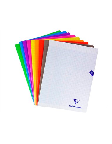 Cahier pique clairefontaine mimesys couverture polypropylene 24x32cm 96 pages 90g seyes coloris.