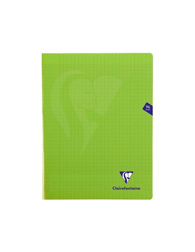 Cahier pique clairefontaine mimesys couverture polypropylene 24x32cm 96 pages 90g seyes coloris.