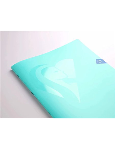 Cahier piqu mimesys a4 couleurs pastel grands carreaux 21x29,7cm 96 pages.