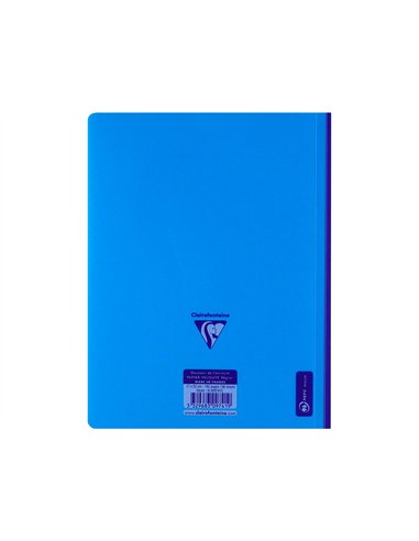 Cahier broche clairefontaine mimesys cousu couverture polypropylene 17x22cm 192 pages 90g seyes coloris.