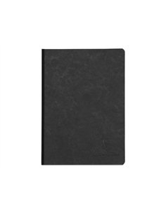 Carnet brochure clairefontaine age bag 148x210mm 192 pages reglure lignee coloris noir.