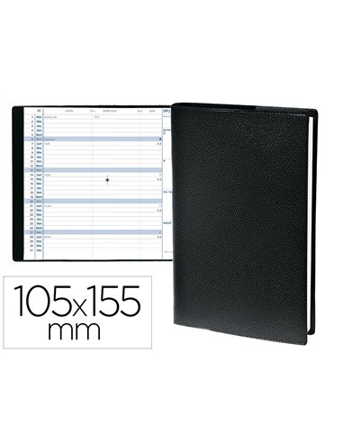 Agenda quo vadis plain impala poche indexage mois 12 mois janvier décembre 1 mois 2 pages 105x155mm coloris assortis.