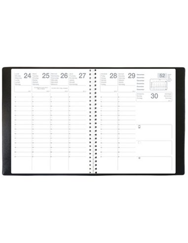 Agenda quovadis mercure s ml alpha 2025 210x270mm coloris noir.