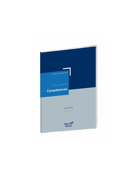 Carnet de bord quovadis special enseignants competences suivi individuel 40 eleves 210x290mm 90gr.