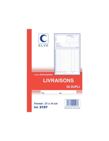 Manifold elve autocopiant 140x210mm foliotage 50 duplis livraisons.