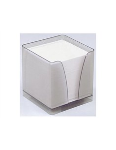 Recharge quo vadis bloc cube plexiglass boîte distributrice 590f 80g coloris blanc 914000.