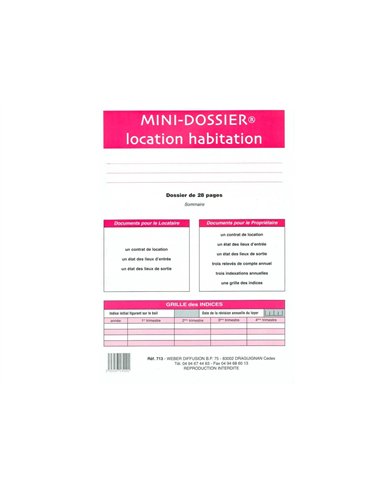 Contrat location habitation weber diffusion mini 28 pages 2 états lieux 3 relevés compte locataire indices 2 contrats.