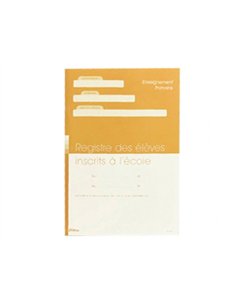 Registre élèves inscrits éditions fuzeau 325 élèves a4 210x297mm.