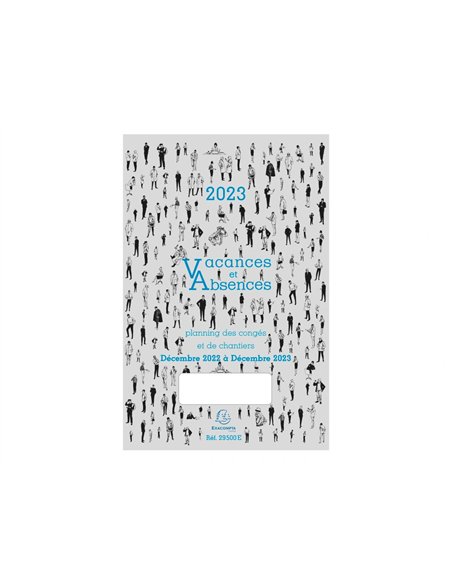 Planning congés du personnel exacompta pour sociétés minimum 5 personnes 13 mois décembre/décembre.