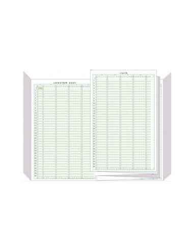 Planning congés du personnel exacompta pour sociétés minimum 5 personnes 13 mois décembre/décembre.