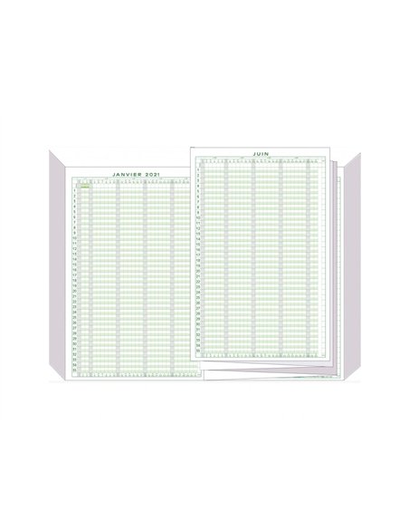 Planning congés du personnel exacompta pour sociétés minimum 5 personnes 13 mois décembre/décembre.